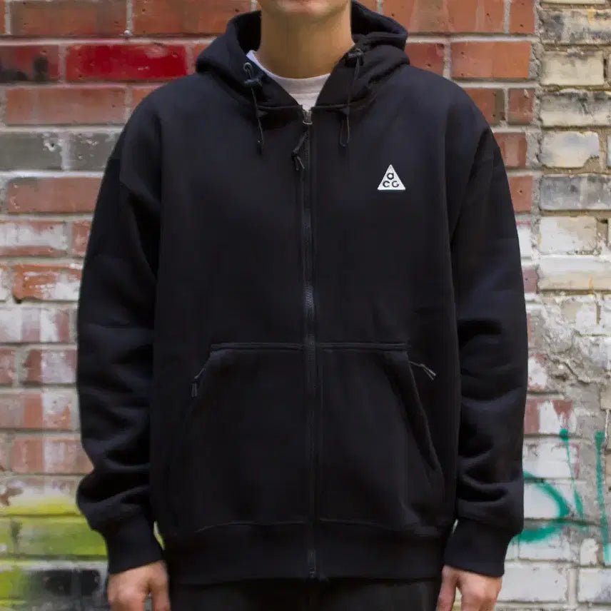 [BUNJANG] Nike ACG Therma-FIT Fleece Hooded Zip-Up Black / 나이키, ACG 써마핏 플리스 후드 집업 블랙, US/EU M 사이즈