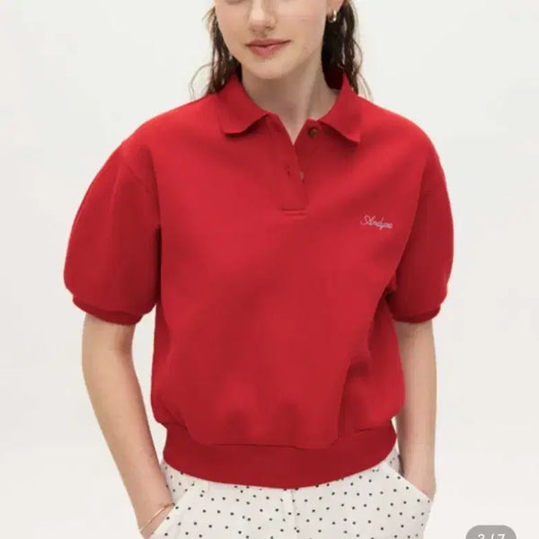 [BUNJANG] Hobart Volume Sleeve Pique Shirt (Red) / 호바트 볼륨 슬리브 피케 셔츠 (Red)