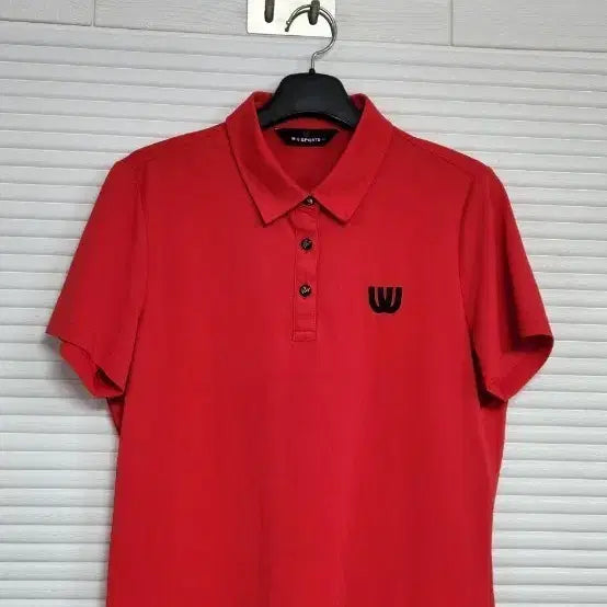 [BUNJANG] MU SPORTS Women's Golf Short Sleeve Polo Shirt Red / 엠유 스포츠 여성골프 pk반팔