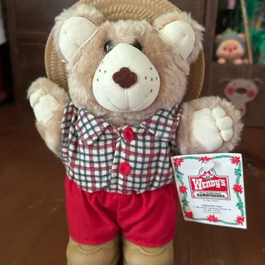 [BUNJANG] Wendy's Bear Plush / 웬디스 곰인형