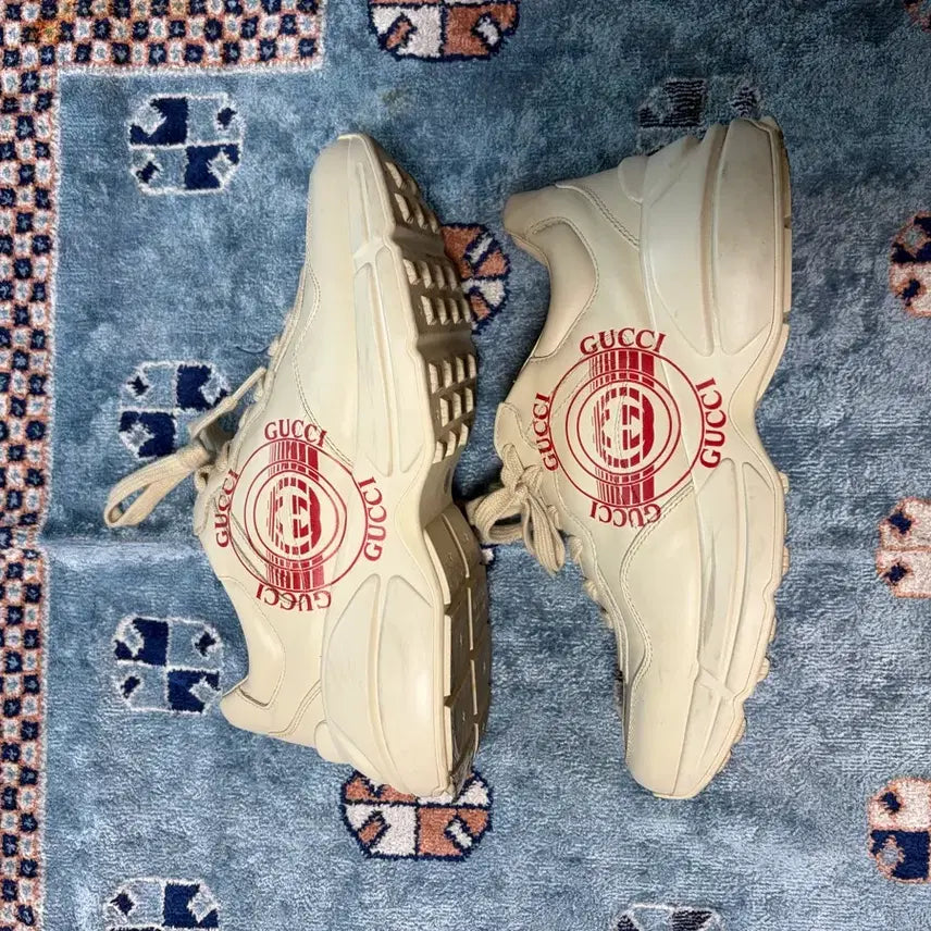 [BUNJANG] Gucci Rhyton Disc Print Sneakers / 구찌 라이톤 디스크 프린트 스니커즈 240