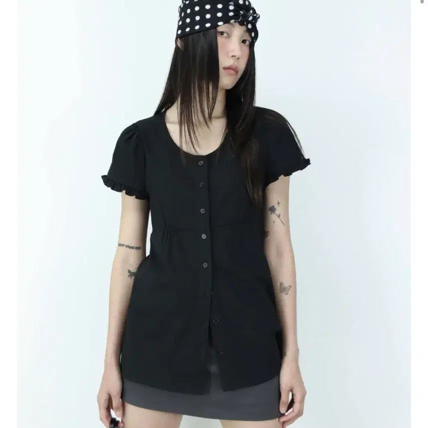 [BUNJANG] Long Puff Blouse / 롱퍼프블라우스
