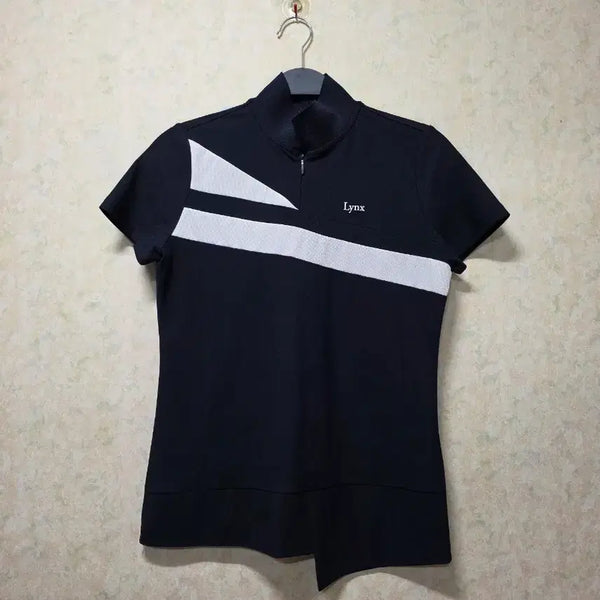 [BUNJANG] Lynx Women's Half-Zip T-Shirt Navy Size 95 / (무료배송)Lynx 여성 반집업 티셔츠