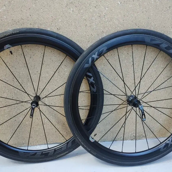 [BUNJANG] Italian Carbon Vuelta VX2 Clincher Rim Brake 50mm Wheelset with Brake Pads / 이태리카본휠) 뷰엘타 VX2카본 클린쳐 림브 50미리 휠셋+브레이크 패드