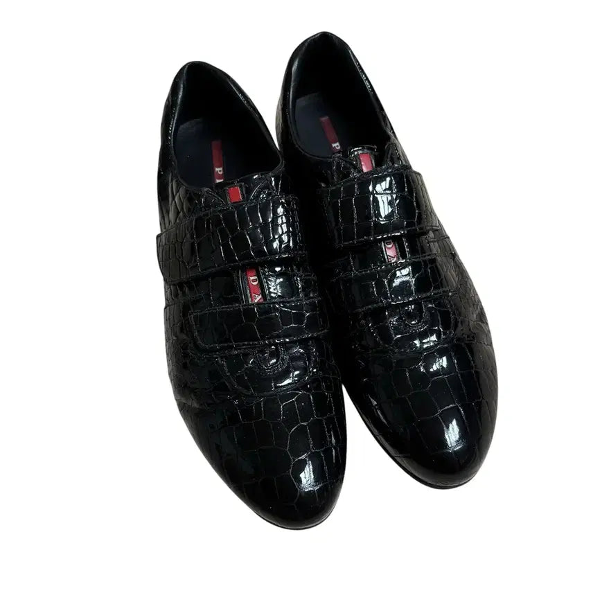 [BUNJANG] Prada Sport Crocodile Embossed 2-Velcro Sneakers / 프라다 스포츠 크로커다일 엠보 2벨크로 스니커즈 9사이즈