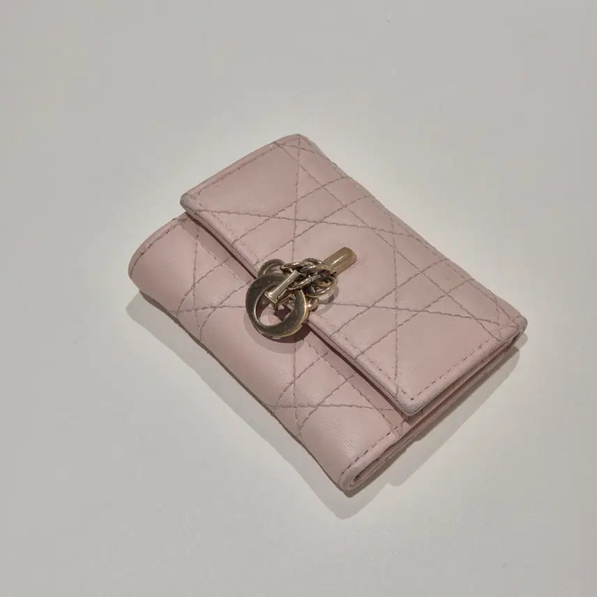 [BUNJANG] Dior My Dior Glacine Wallet Powder Pink / 디올 마이 디올 글라이신 지갑 파우더핑크