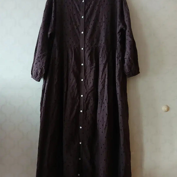 [BUNJANG] Samansa Mos2 Punching Cotton Midi Dress / Samansa Mos2 펀칭면 원피스