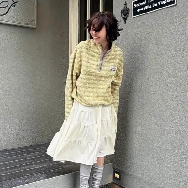 [BUNJANG] ViaPlain Emma Jersey Skirt / 비아플레인 엠마 저지 스커트