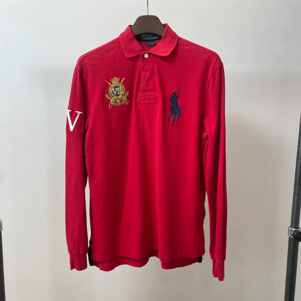 [BUNJANG] Polo Ralph Lauren Big Pony Red Long Sleeve Polo Shirt Custom Fit L / (커스텀핏 L) 폴로 랄프로렌 빅포니 레드 긴팔 카라티