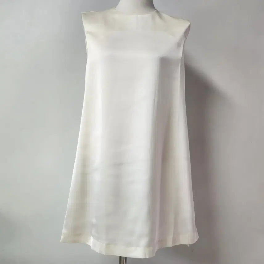 [BUNJANG] INNOVARE DENIM Ivory Sleeveless Mini Dress (Size S) / [새상품] INNOVARE DENIM 아이보리 민소매 미니 원피스 S