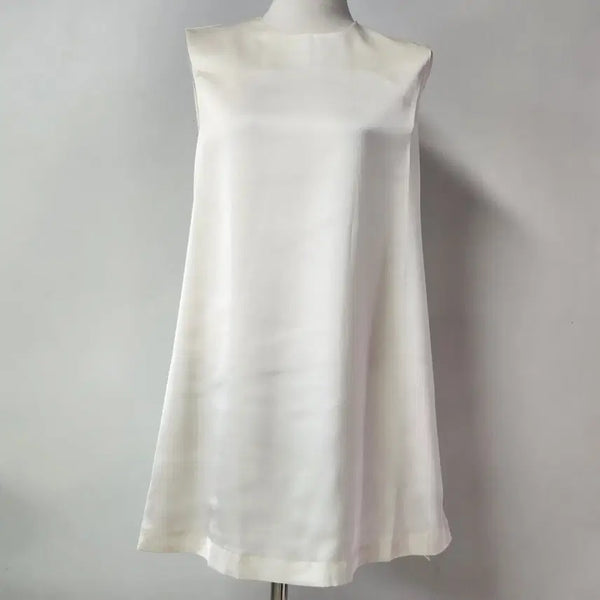 [BUNJANG] INNOVARE DENIM Ivory Sleeveless Mini Dress (Size S) / [새상품] INNOVARE DENIM 아이보리 민소매 미니 원피스 S