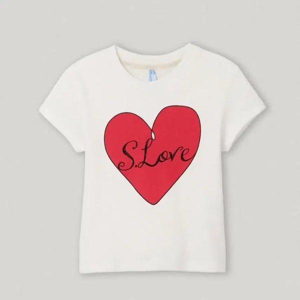 [BUNJANG] Smooth Mood S.Love Tee Ivory / (최종가) 스무드무드 s.love tee 아이보리