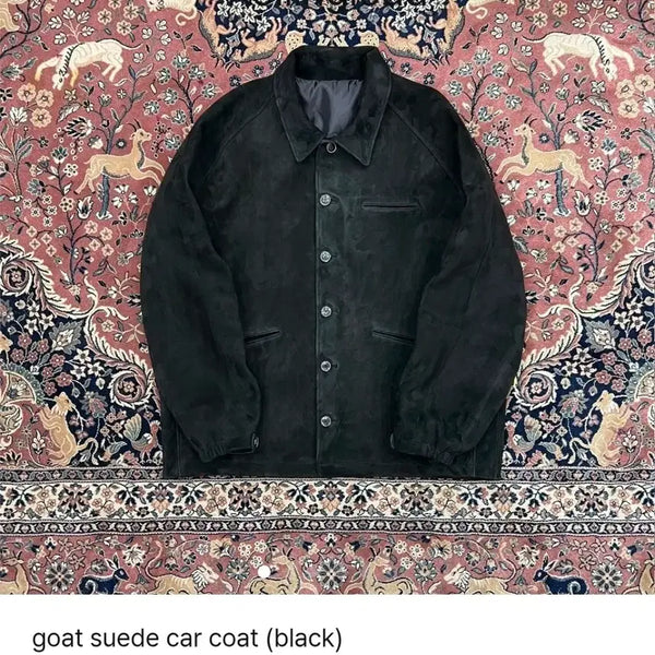 [BUNJANG] Rollingroud Goat Suede Car Coat Black XL / [XL] 롤링라우드 고트스웨이드 카코트 블랙 XL