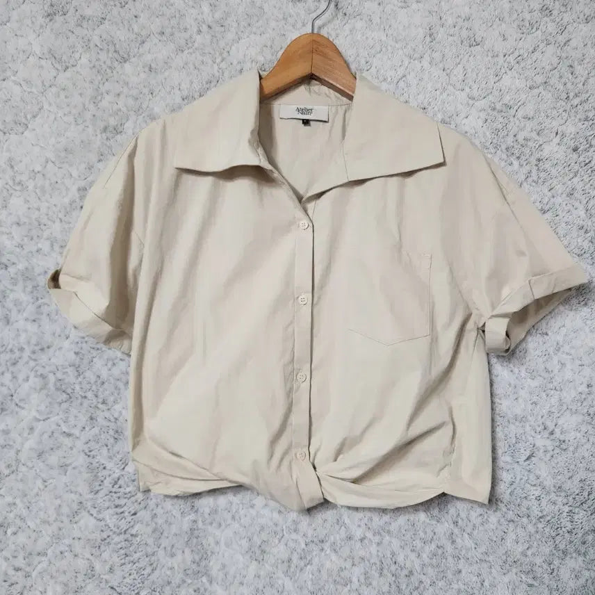 [BUNJANG] Atelier Nine Women's Cropped Shirt / 621B [F] 아뜰리에나인 여성 크롭 셔츠