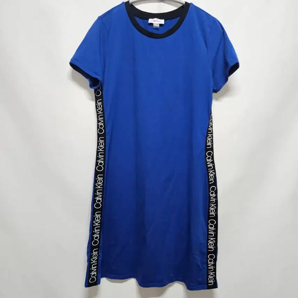 [BUNJANG] Calvin Klein Sideline Short-Sleeve Long Dress M / 캘빈클라인 사이드라인 반팔 롱 원피스 M