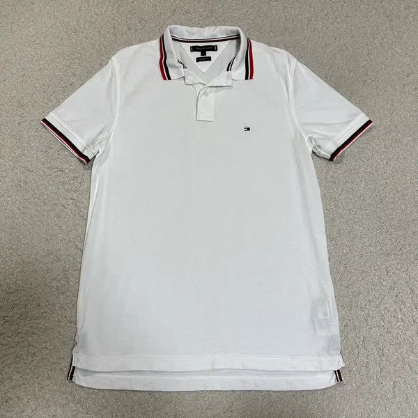 [BUNJANG] Tommy Hilfiger White Polo T-Shirt / 타미힐피거 반팔 카라티 화이트 s