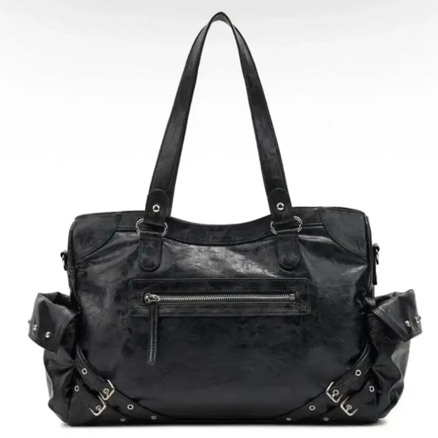 [BUNJANG] Dainit Stud Pocket Big Bag Black / 다이닛 스터드 포켓 빅백 블랙