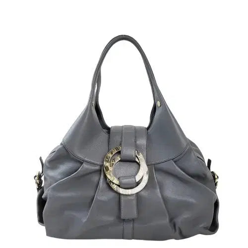 [BUNJANG] Bulgari Chandra Tote Bag Vivid Grey Leather / 정품 불가리 찬드라 토트백 비비드그레이