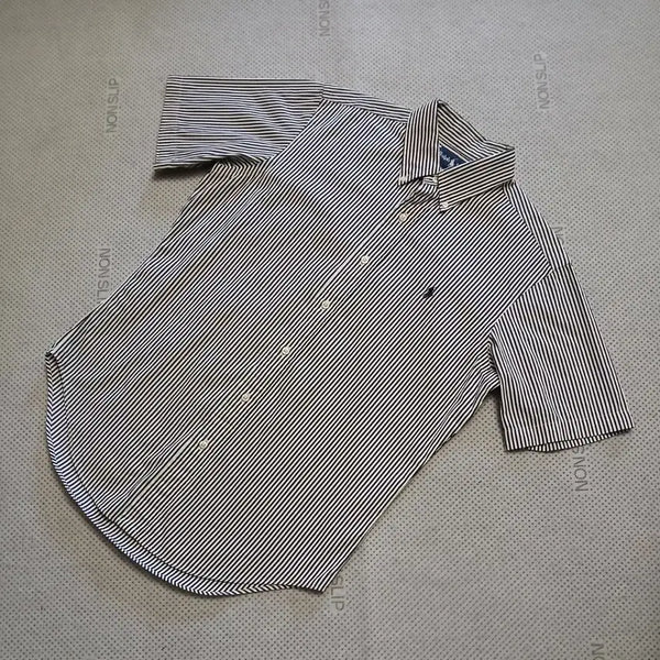 [BUNJANG] Polo Ralph Lauren Men's Striped Short Sleeve Shirt / 폴로 랄프로렌 셔츠 남성용 스트라이프 반팔