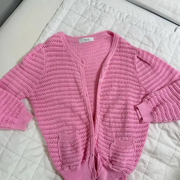 [BUNJANG] Mui Summer Knit Cardigan / 제평 무이 mui 여름 니트 가디건