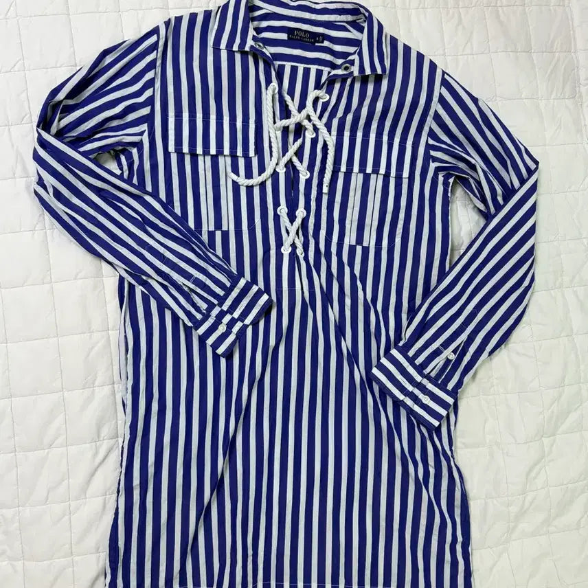 [BUNJANG] Polo Ralph Lauren Striped Marine Mini Dress / 폴로 랄프로렌 스트라이프 마린 미니원피스