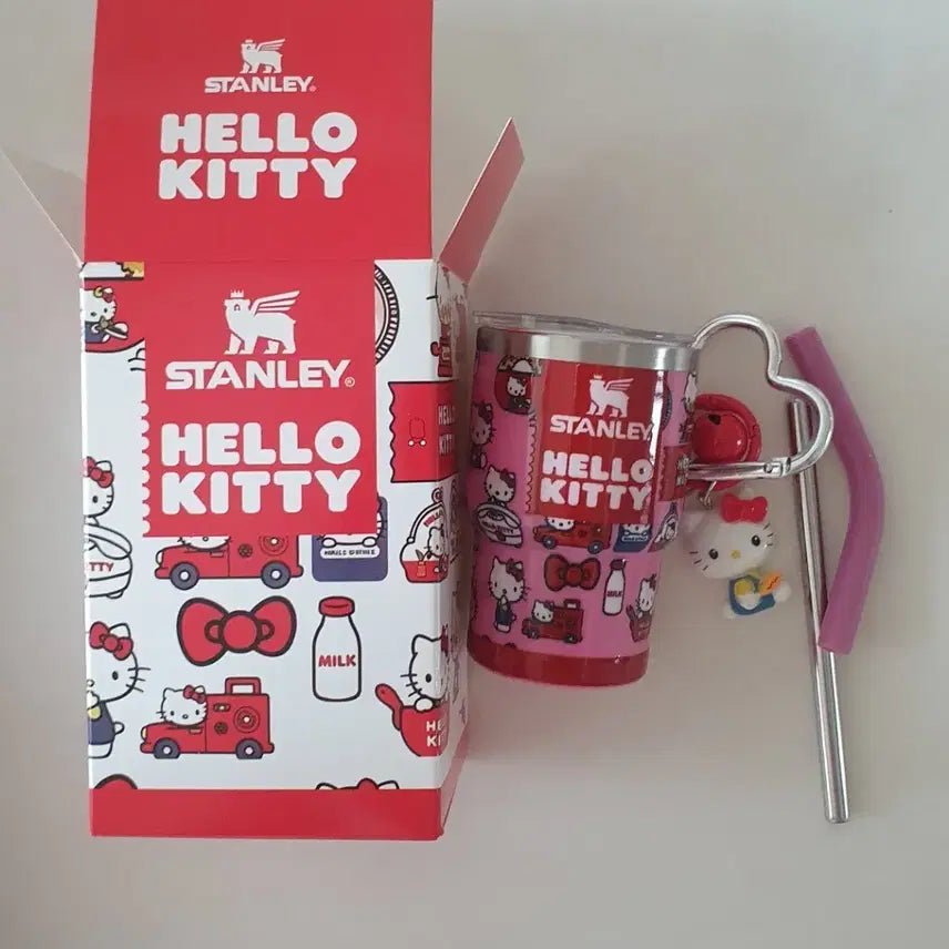 [BUNJANG] Stanley Hello Kitty Mini Tumbler with Keyring Set (Pink) / 스탠리 헬로키티 미니 텀블러 핑크 키링새상품