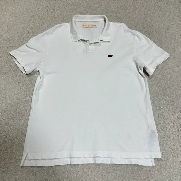 [BUNJANG] Levi's White Polo T-Shirt L / 리바이스 반팔 카라티 화이트 L 100
