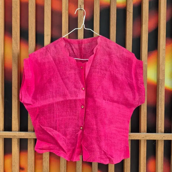 [BUNJANG] Mosi Linen Jacket - Pink, Size 66 / 모시쟈켙66