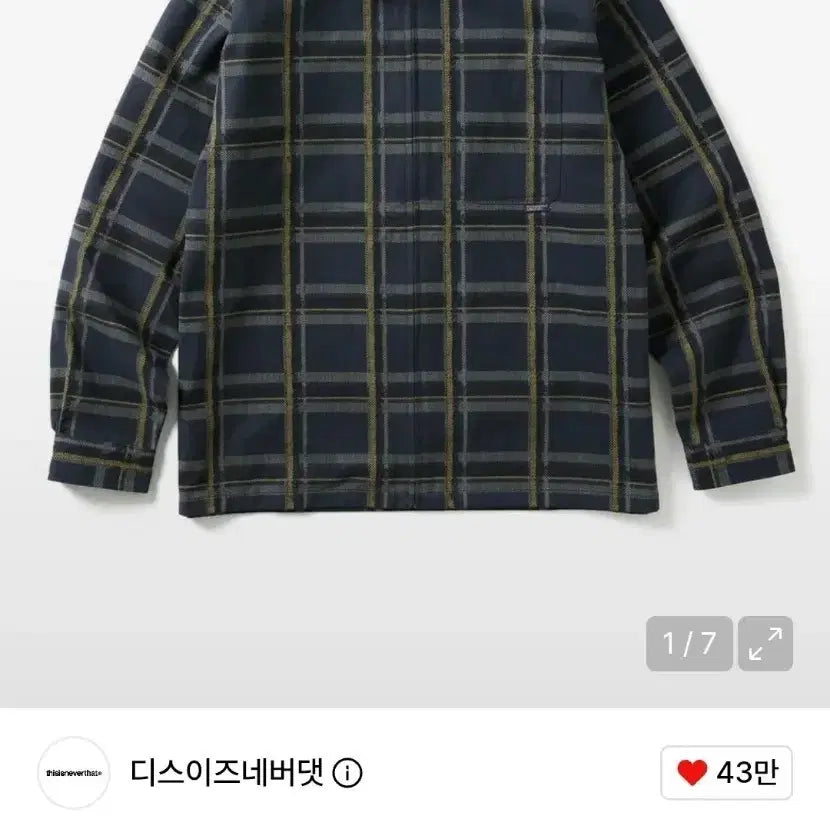 [BUNJANG] thisisneverthat Checked Shirt M Size / 디스이즈네버댓 체크 셔츠 M사이즈