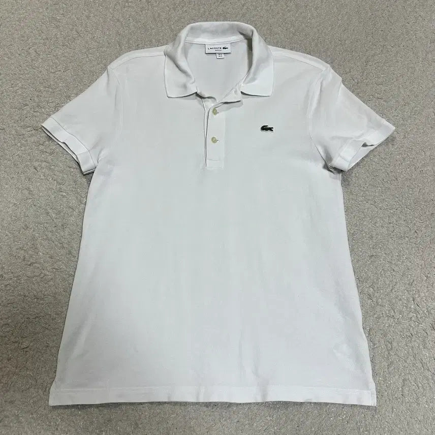 [BUNJANG] Lacoste Short Sleeve Polo Shirt White S (95) / 라코스테 반팔 카라티 화이트 s 95