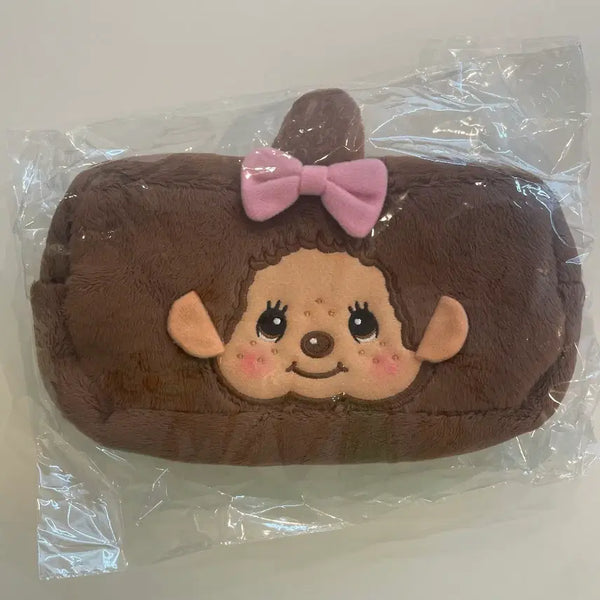 [BUNJANG] Monchhichi Chan Square Pen Pouch Cosmetic Bag / 새상품) 몬치치짱 사각 펜파우치 필통 화장품파우치 몬치치 일본정품