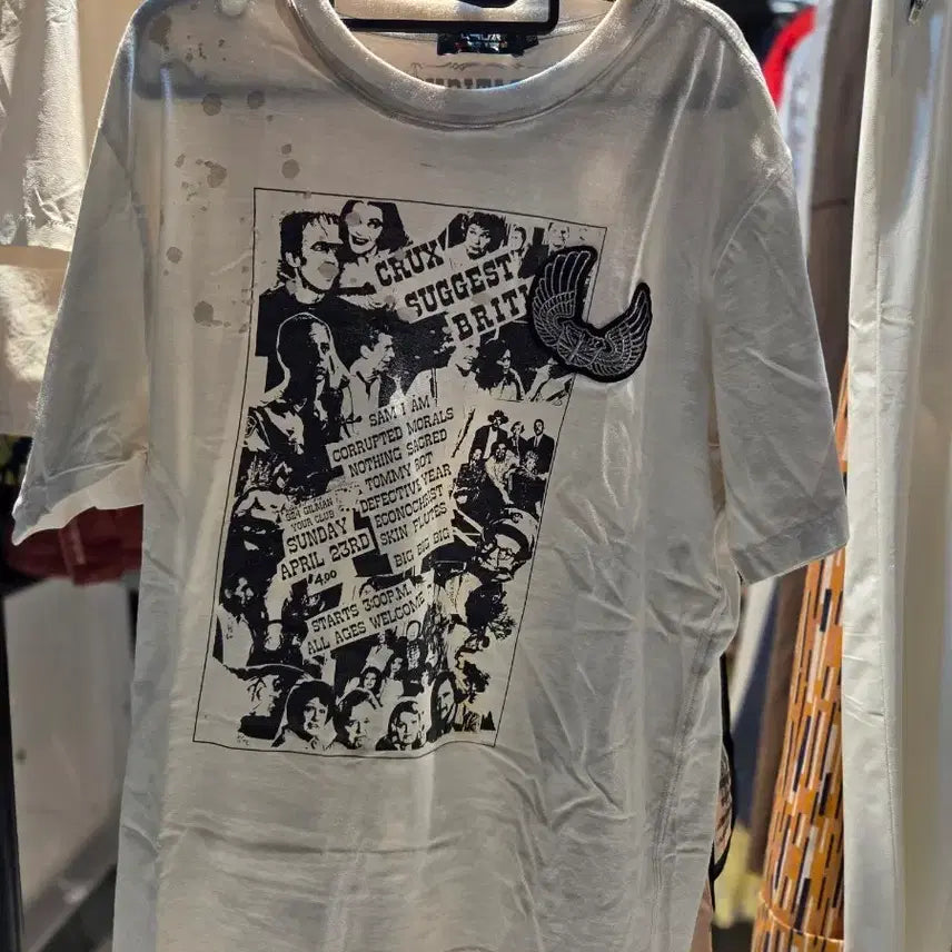 [BUNJANG] CRUX SUGGEST BRIT T-Shirt White / CRUX SUGGEST BRIT 반팔티 화이트
