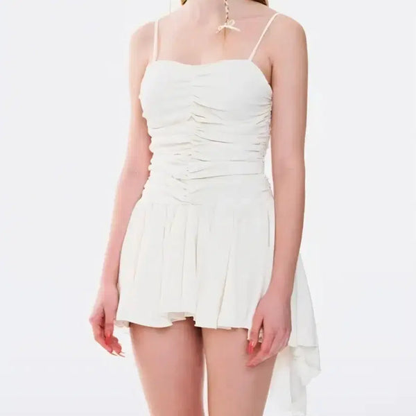 [BUNJANG] Odd One Out Shirring Dress / 오드원아웃 셔링 원피스