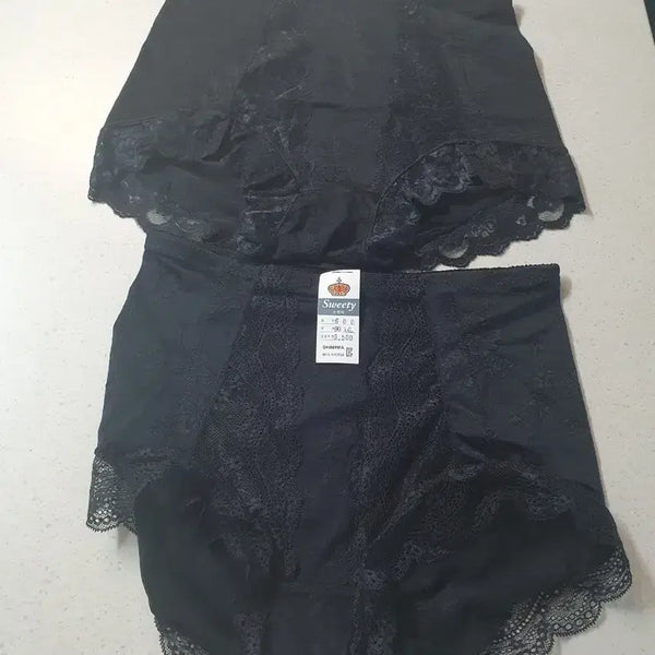 [BUNJANG] Black Lace Panties (2-Pack) / (새상품)블랙 여성 레이스 팬티 90XXL XXXL 2장