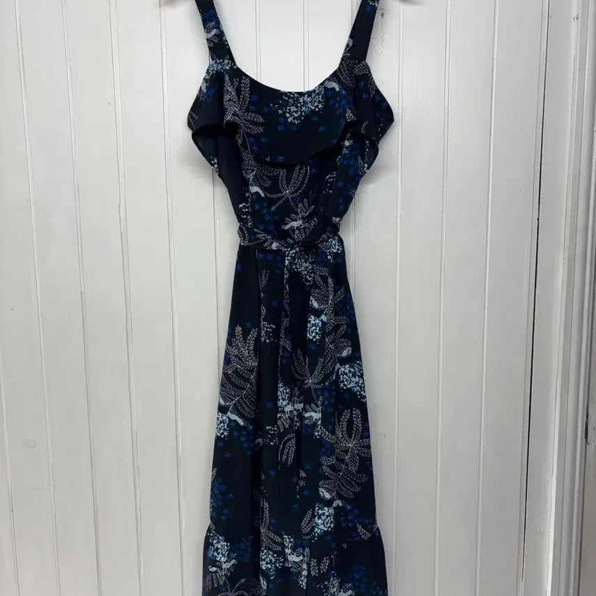 [BUNJANG] Banana Republic Floral Sleeveless Midi Dress Navy / 바나나 리퍼블릭 여름 원피스 0(44)  사