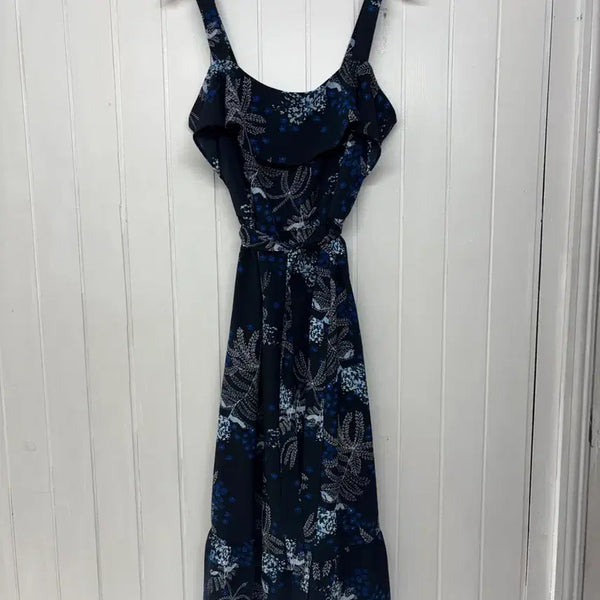 [BUNJANG] Banana Republic Floral Sleeveless Midi Dress Navy / 바나나 리퍼블릭 여름 원피스 0(44)  사