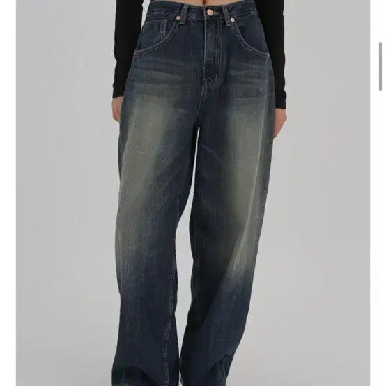 [BUNJANG] Black Up Washed Denim Pants (Size S) / 블랙업 워싱 데님팬츠