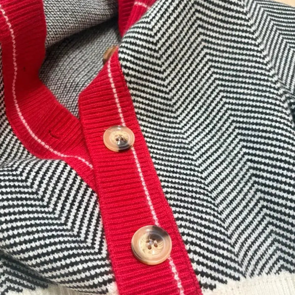 [BUNJANG] Classic Herringbone Knit Cardigan / 클래식 헤링본 니트 가디건