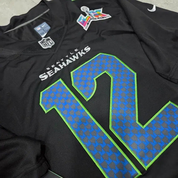 [BUNJANG] Nike NFL Seattle Seahawks Football Rugby Jersey Super Bowl Ver. / 나이키/NFL 씨애틀 시호크스  풋볼 럭비져지 슈퍼볼Ver/M,L