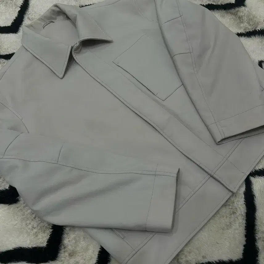 [BUNJANG] SCOOR Oversized Cropped Wool Jacket Cream / [S]COOR 오버사이즈 울 크롭 자켓/크림