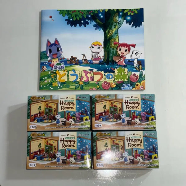 [BUNJANG] Animal Crossing Movie Pamphlet & Happy Home Figures Bundle Set (Sealed) / 닌텐도 동물의 숲 극장팜 팜플렛 해피룸 리멘트 4개 일괄 고전