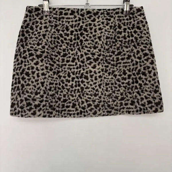 [BUNJANG] ZARA Cheetah Pattern Fuzzy Skirt / ZARA 치타 스커트