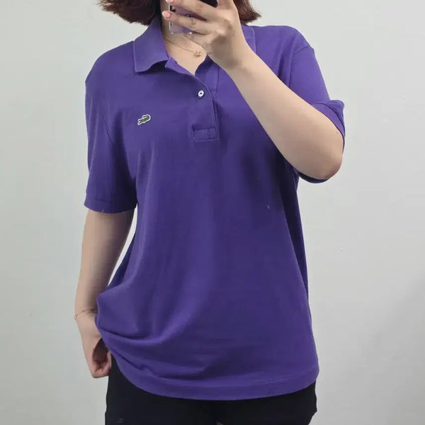 [BUNJANG] Lacoste Purple Short Sleeve Polo Shirt L / [프립]L/라코스테 퍼플 반팔 카라티
