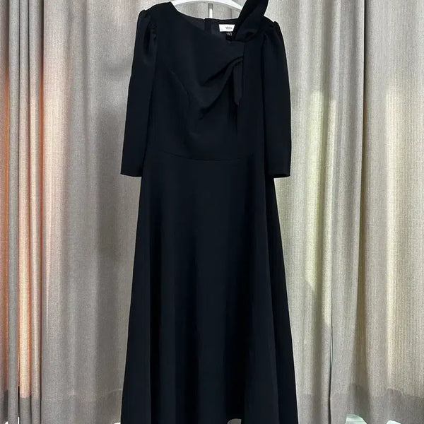 [BUNJANG] NISSA Bow Long Dress Size 46 / NISSA 보우 롱 원피스 46