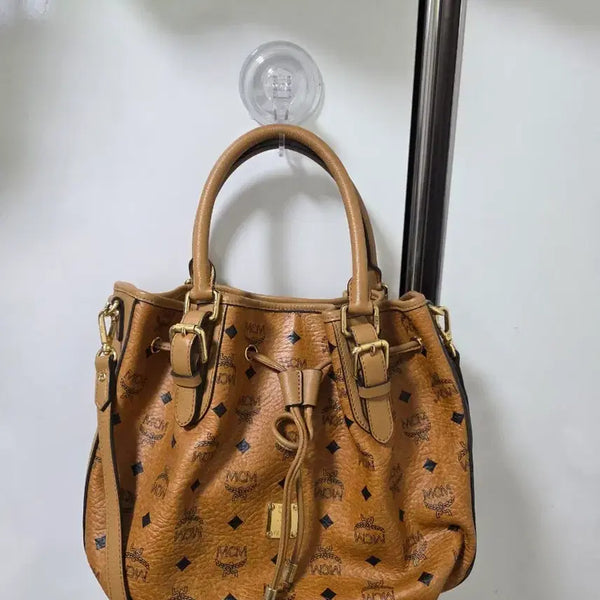[BUNJANG] MCM Visetos Small Bucket Bag Brown / MCM 비세토스 버킷백 브라운 스몰