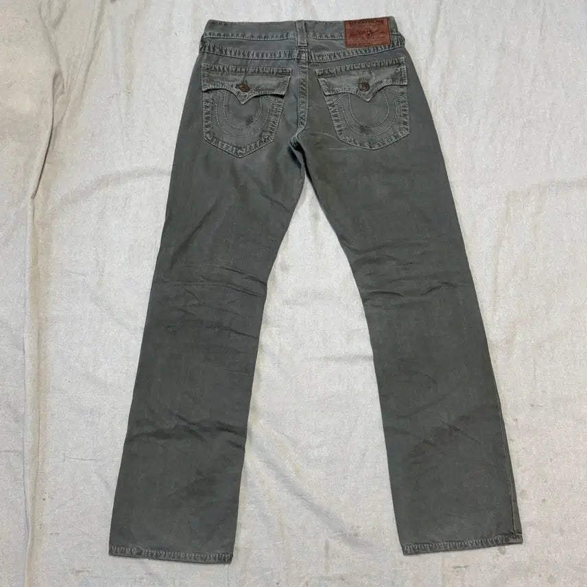 [BUNJANG] True Religion Pigment Khaki Straight Denim Pants Size 32 / 트루릴리전 피그먼트 카키 스트레이트 데님팬츠 32