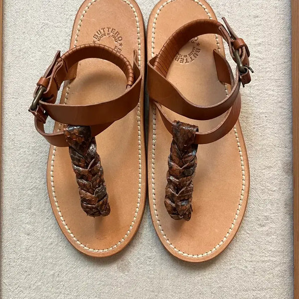 [BUNJANG] Buttero Python Ankle Buckle Leather Sandals Made in Italy / 부테로 앵클버클 파이톤 여성 가죽샌달 샌들 메이드인 이태리