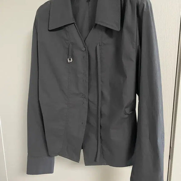 [BUNJANG] RAVE Twin Button Cotton Shirt Charcoal S / 레이브 트윈버튼 코튼셔츠 차콜S