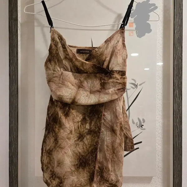 [BUNJANG] Navana Tie-Dye Spaghetti Strap Tank Top / 나바나 NAVANA  나염 끈나시 탑