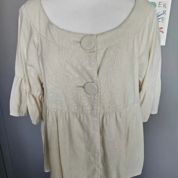 [BUNJANG] Beige Blouse Jacket / 베이지 블라우스 자켓